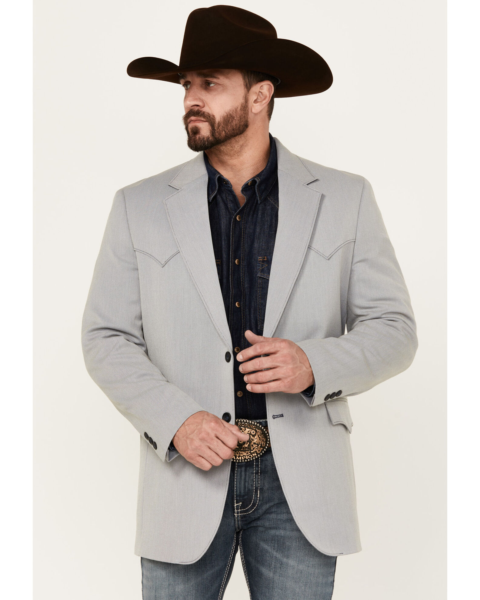 Light grey sport coat with jeans online