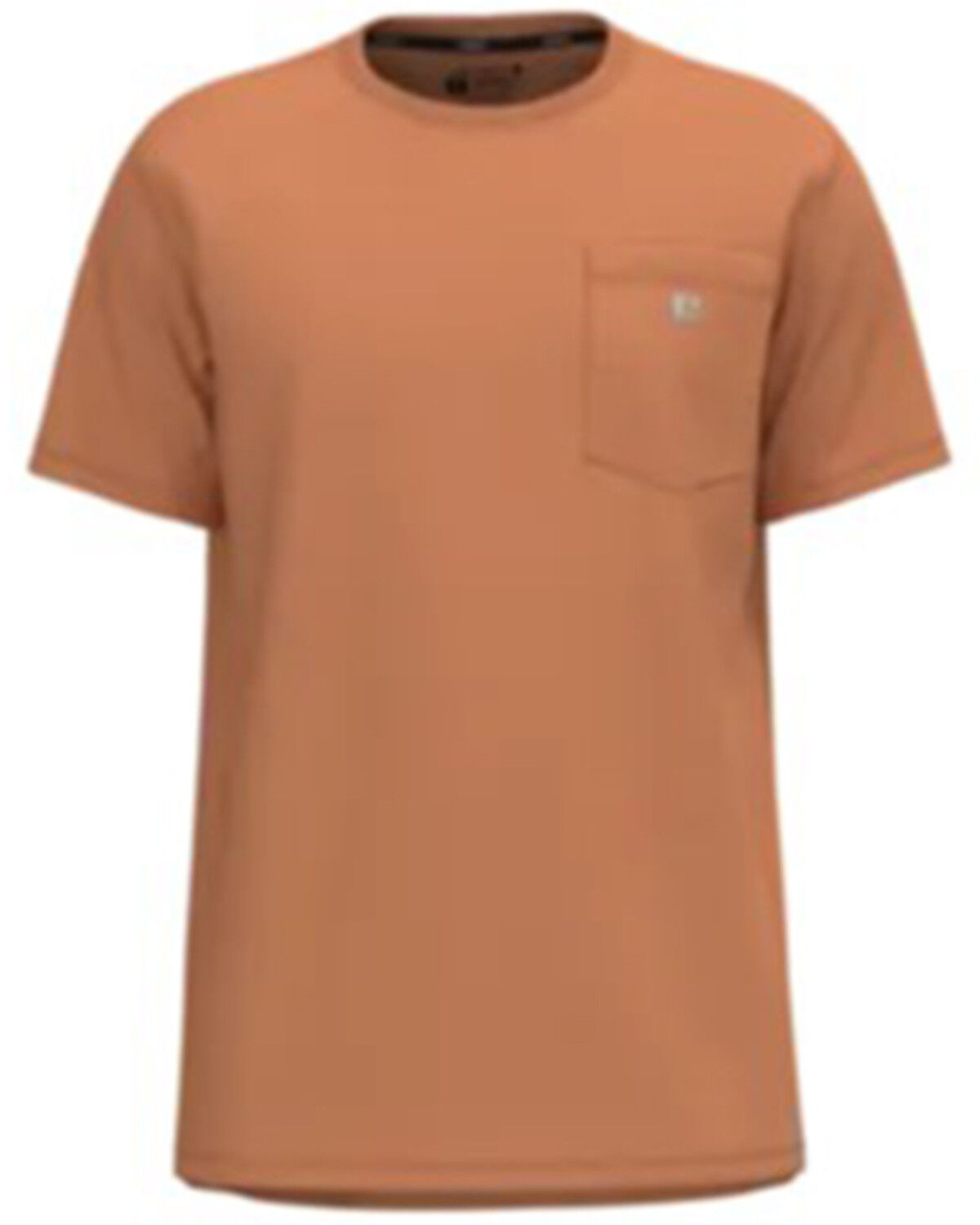 Image #1 - Carhartt Men's Force Midweight Short Sleeve Work Pocket T-Shirt, Orange, hi-res