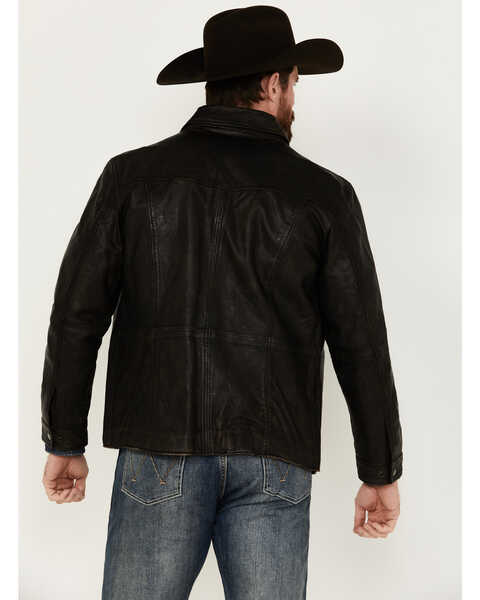 Image #4 - Scully Men's Leather Shirt Jacket , Black, hi-res