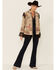 Double D Ranch Women's Story Of The Hunt Zip-Front Leather Jacket , Natural, hi-res
