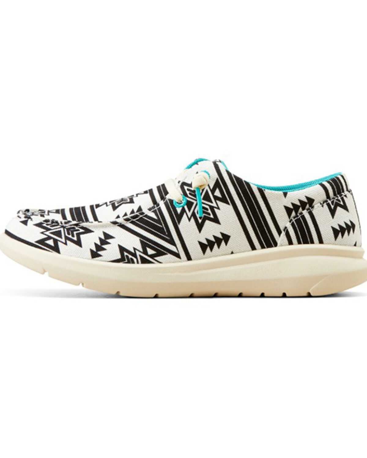 Image #2 - Ariat Women's Stark Southwestern Print Hilo Casual Shoes - Moc Toe, White, hi-res