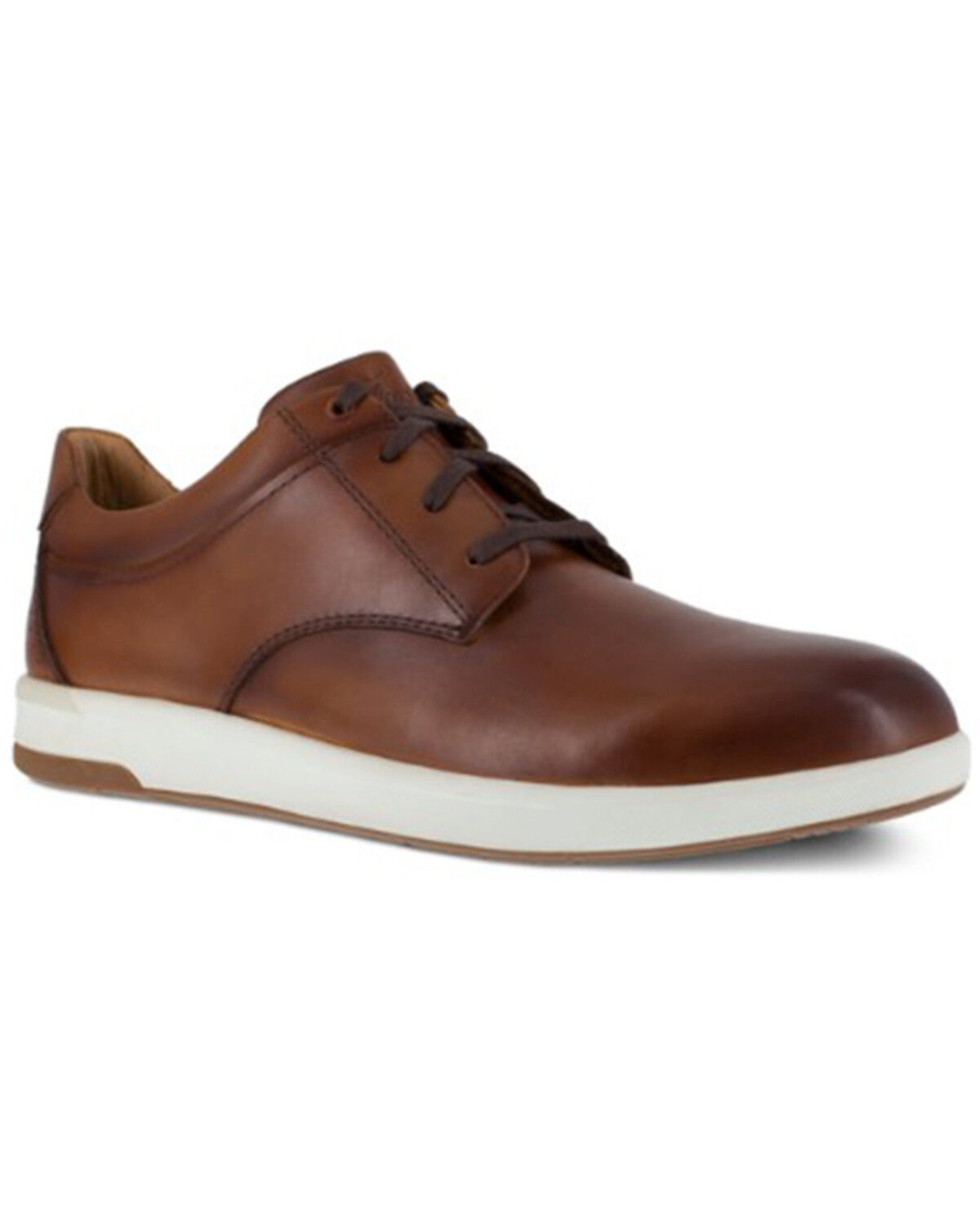 Image #1 - Florsheim Men's Oxford Low Cut Lace-Up Work Shoes - Steel Toe, Cognac, hi-res