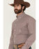 Image #2 - Roper Men's Amarillo Geo Print Long Sleeve Button-Down Stretch Western Shirt, Wine, hi-res