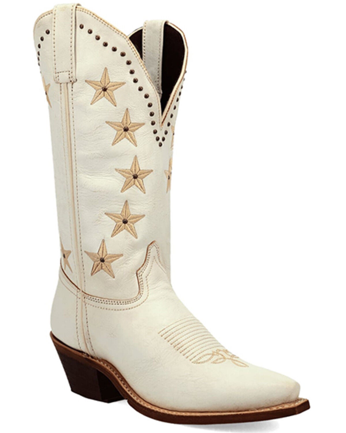 Laredo Women's Serenade Patriotic Western Boots - Snip Toe, White, hi-res