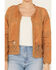 Image #3 - Miss Me Women's Crochet Faux Suede Jacket, Rust Copper, hi-res