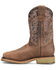 Image #2 - Double H Men's 11" Clark USA Pull-On Work Boots - Steel Toe, Caramel, hi-res