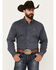 Cinch Men's Diamond Arrow Print Long Sleeve Button-Down Stretch Western Shirt , Navy, hi-res