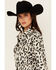 Image #2 - Fornia Women's Leopard Print Polar Fleece Shacket, White, hi-res