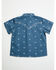 Image #3 - Cowboy Hardware Toddler Boys' Scattered Skull Short Sleeve Pearl Snap Western Shirt, Blue, hi-res