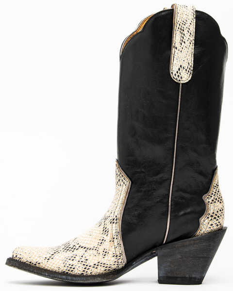 Image #3 - Idyllwind Women's Lonestar Western Boots - Medium Toe, Black/white, hi-res
