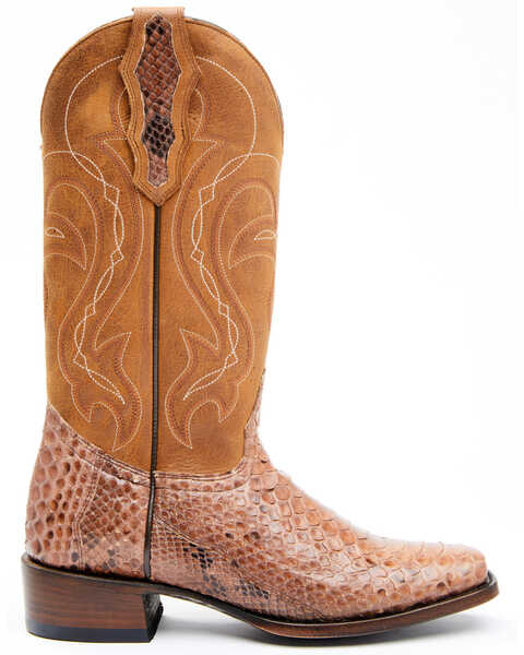 Image #2 - Shyanne Women's Geneva Exotic Snake Skin Western Boots - Square Toe, Tan, hi-res