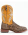 Dan Post Men's Exotic Huachinago Fish Western Boots - Broad Square Toe, Brown, hi-res