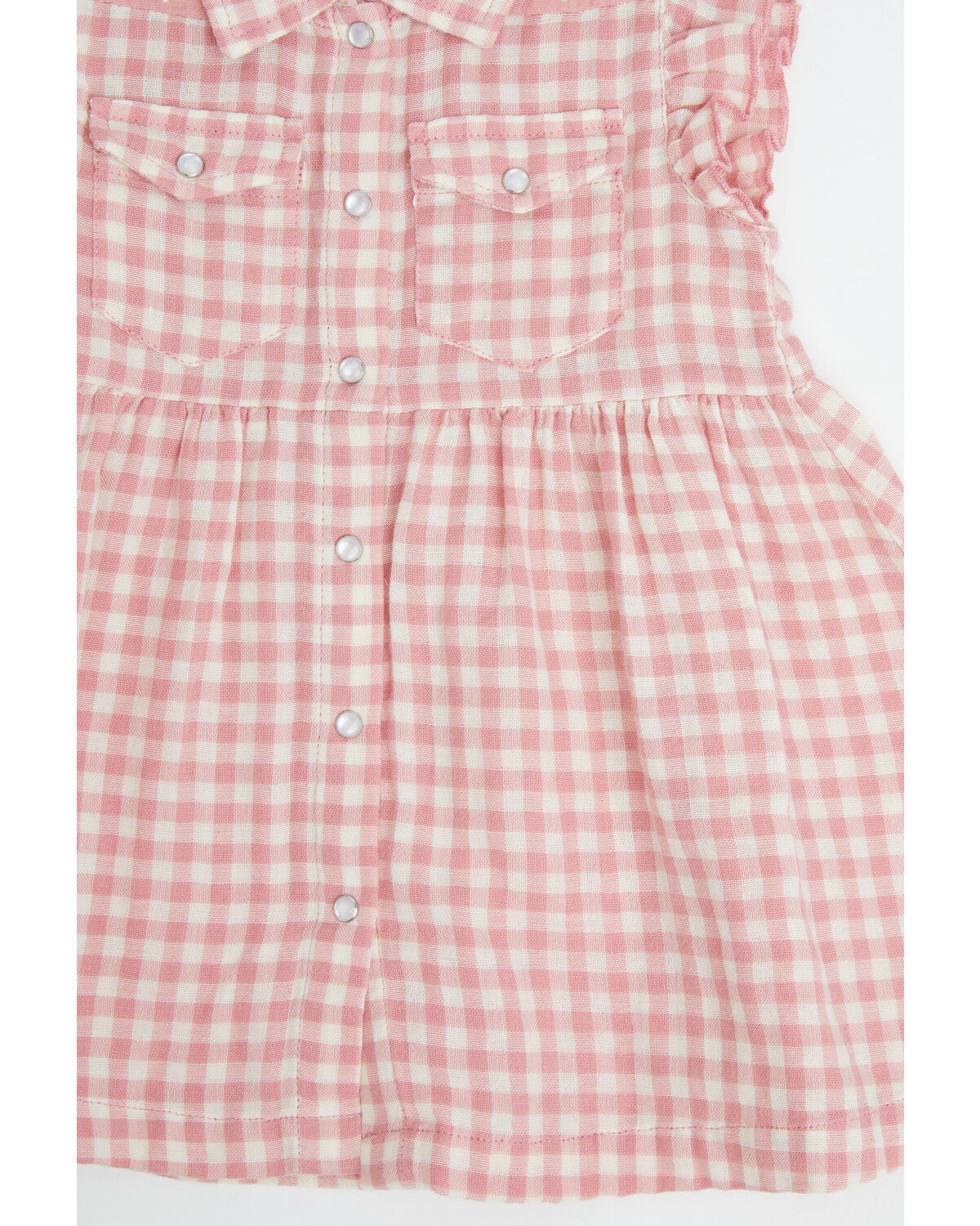 Image #2 - Angel Dear Toddler Girls' Plaid Print Sleeveless Snap Western Dress, , hi-res