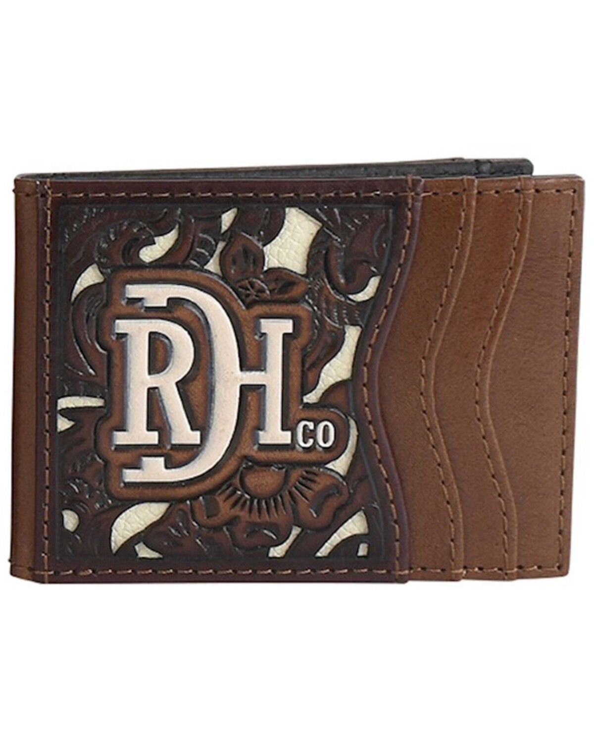 Red Dirt Hat Men's Tooled Inlay Bifold Wallet, Brown, hi-res