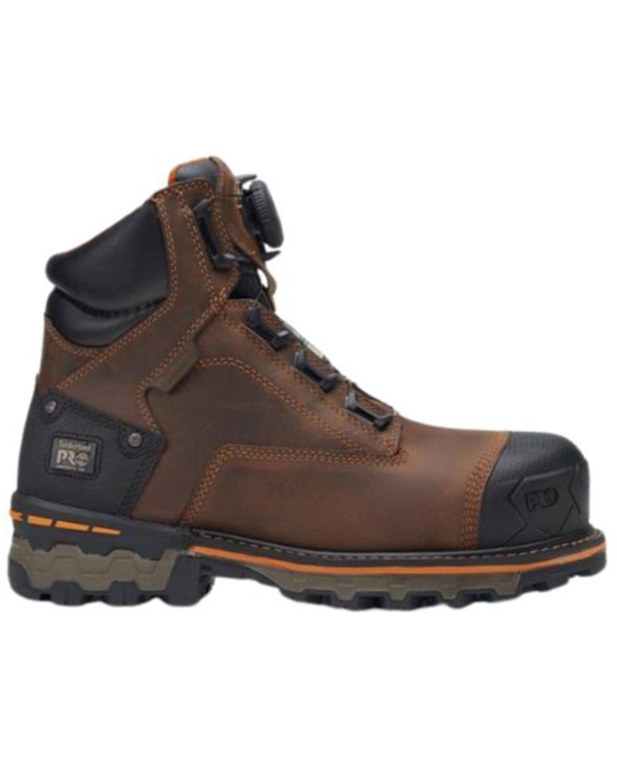 Image #2 - Timberland PRO Men's 6" Boondock BOA® Waterproof Puncture Resistant Work Boots - Composite Toe, Coffee, hi-res