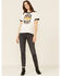 Image #2 - Wrangler Modern Women's Ivory Peace Wins Graphic Short Sleeve Ringer Tee , , hi-res