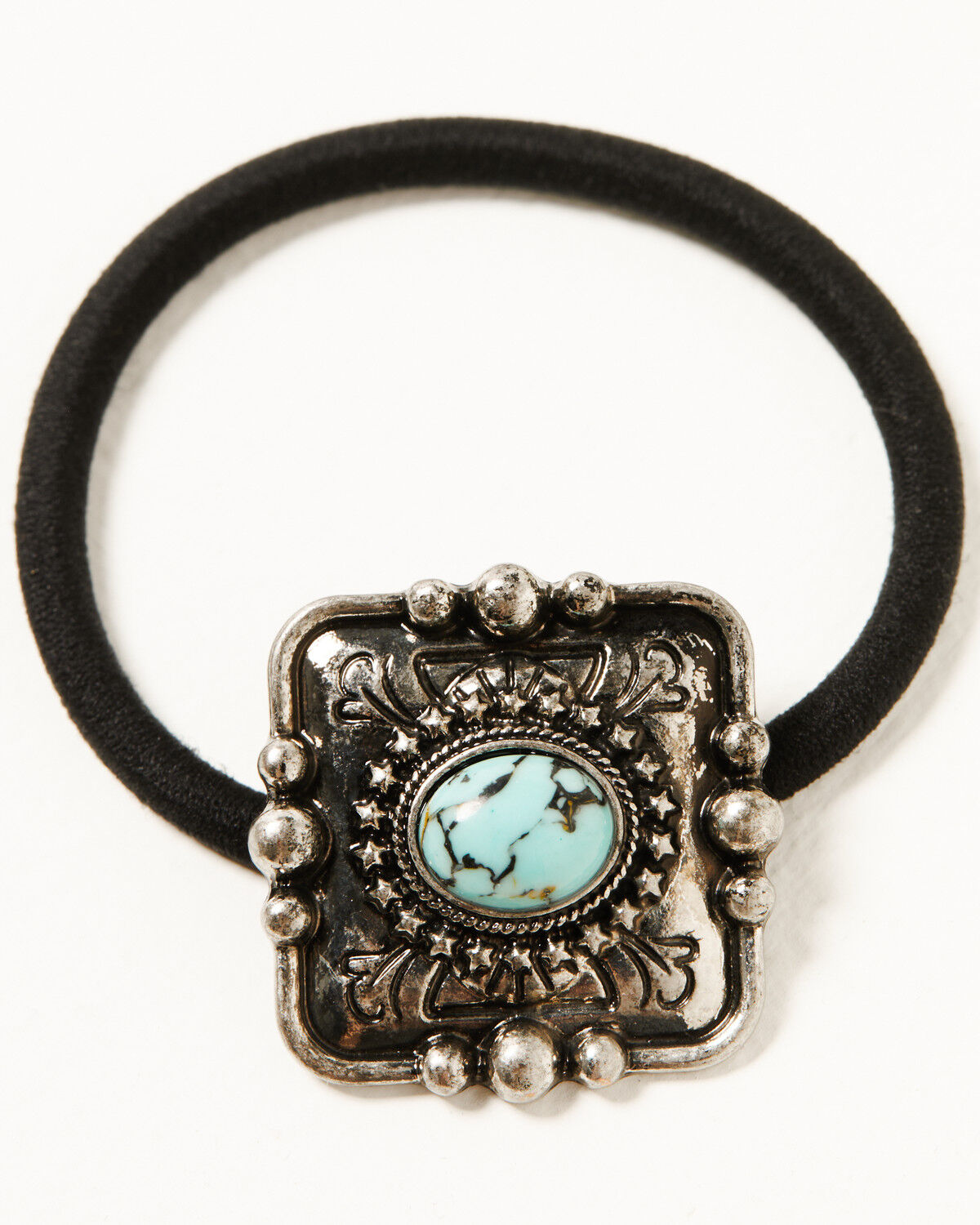 Image #3 - Shyanne Women's Square Concho Ponytail Holder, Silver, hi-res