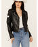 Image #1 - Mauritius Leather Women's Scattered Hearts Leather Jacket , Black, hi-res