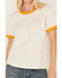 Wrangler Women's Logo Graphic Ringer Graphic Tee, Ivory, hi-res