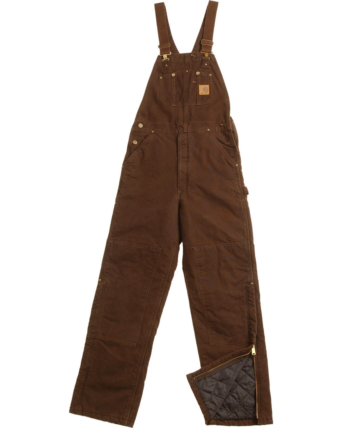 Image #1 - Carhartt Sandstone Duck Bib Work Overalls, , hi-res