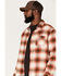 Image #2 - Flag & Anthem Men's Sanders Large Plaid Long Sleeve Button Down Flannel Shirt, Red, hi-res