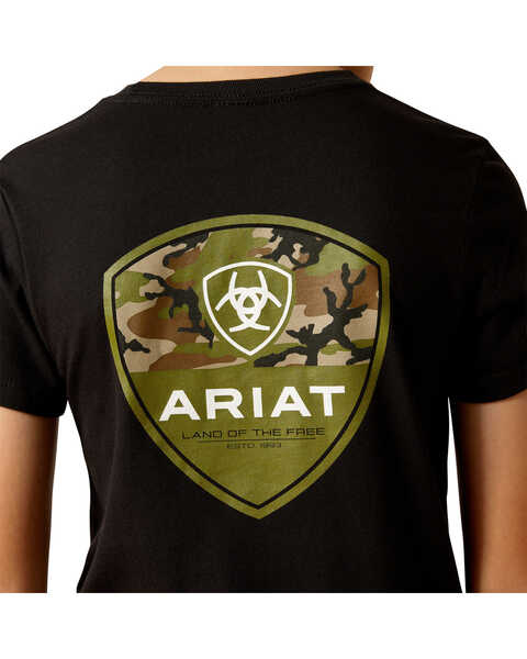 Image #4 - Ariat Boys' Camo Logo Short Sleeve Graphic Print T-Shirt , Black, hi-res