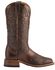 Boulet Women's Hand Tooled Ranger Western Boots - Square Toe, Chestnut, hi-res