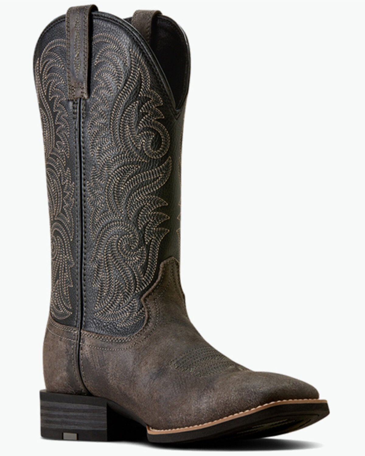 Ariat Men's Arrowrock Performance Western Boots - Broad Square Toe, Grey, hi-res
