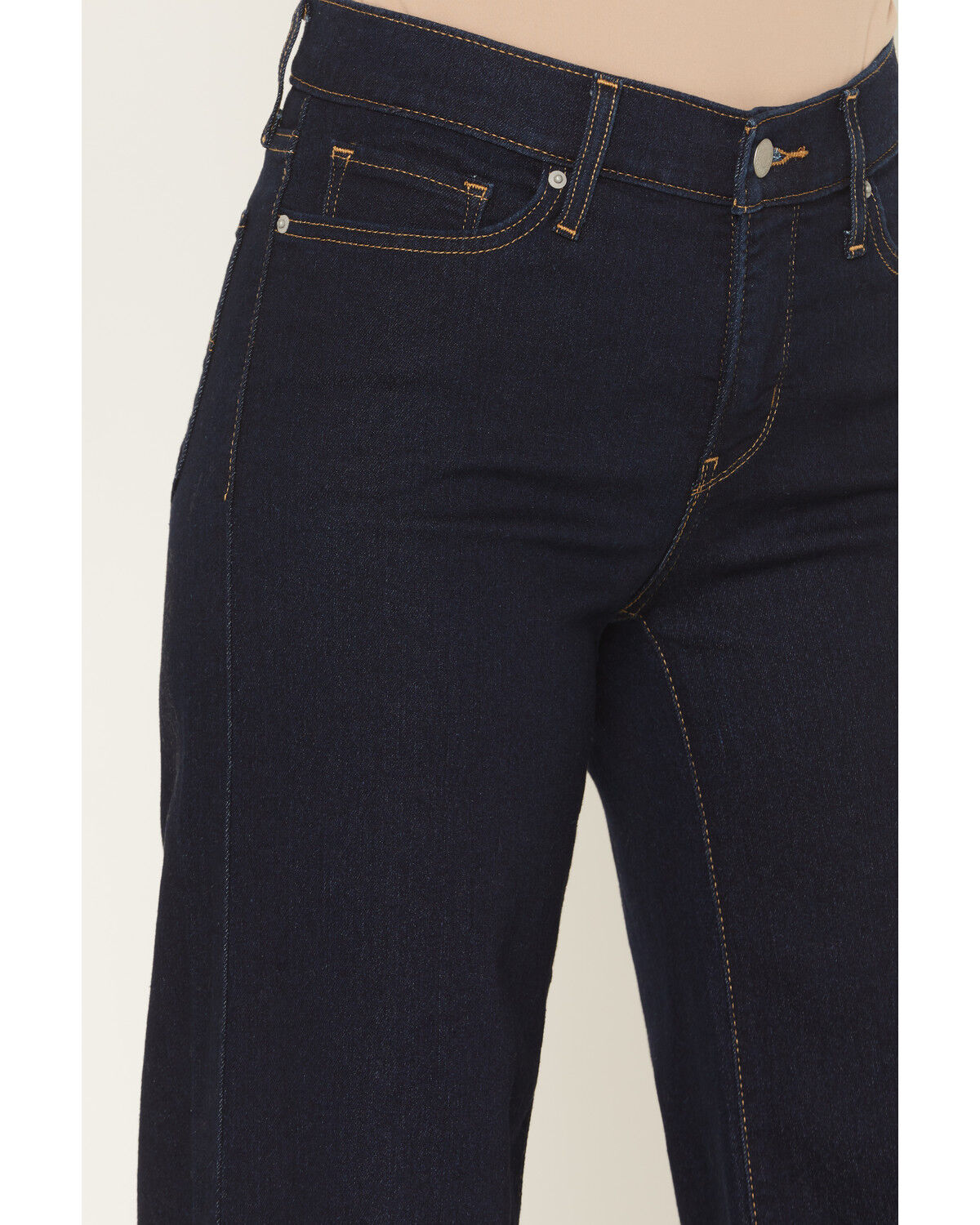 Image #2 - Levi's Women's Darkest Sky Dark Wash Mid Rise Shaping Wide Leg Stretch Denim Jeans, Dark Wash, hi-res