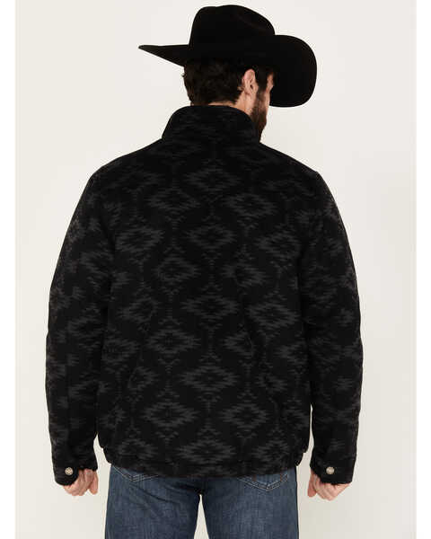Image #4 - Cinch Men's Wool Insulated Southwestern Print Concealed Carry Jacket, Black, hi-res