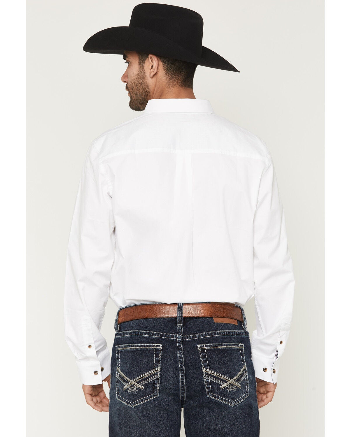 Image #4 - Cody James Men's Basic Solid Long Sleeve Button-Down Stretch Western Shirt, White, hi-res