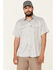 Image #1 - Hooey Men's Print Habitat Sol Short Sleeve Pearl Snap Western Shirt , Grey, hi-res