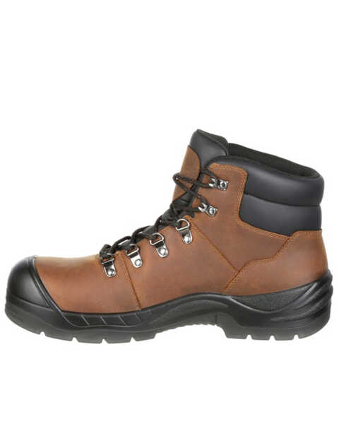Image #3 - Rocky Men's Worksmart Waterproof Work Boots - Round Toe, Brown, hi-res