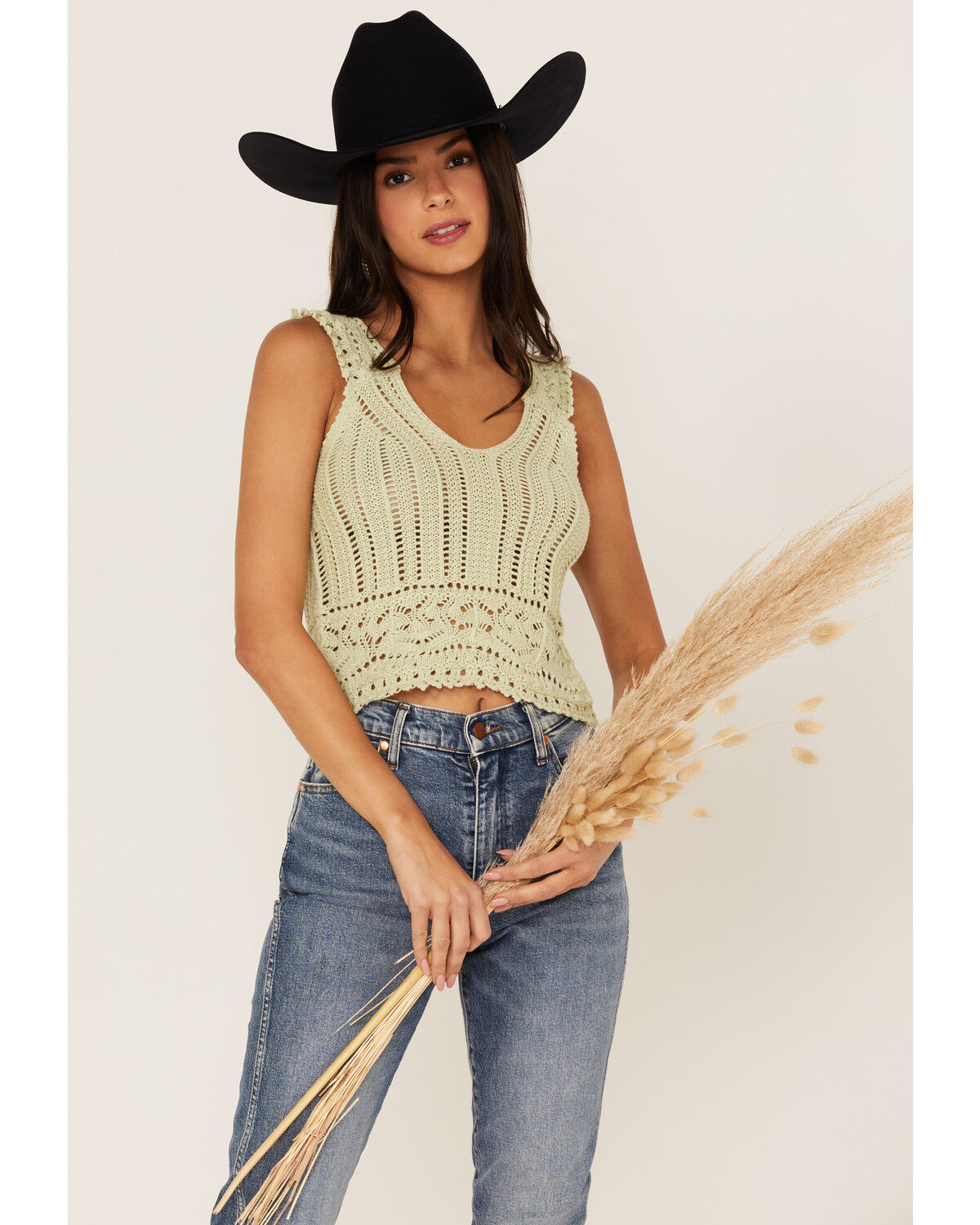 Image #1 - Shyanne Women's Sweater Knit Tank, Seafoam, hi-res