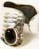 Image #3 - Paige Wallace Women's Hammered Onyx Adjustable Ring, Silver, hi-res