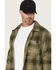 Image #2 - Timberland PRO Men's Gritman Plaid Print Fleece Snap Shirt Jacket, Olive, hi-res