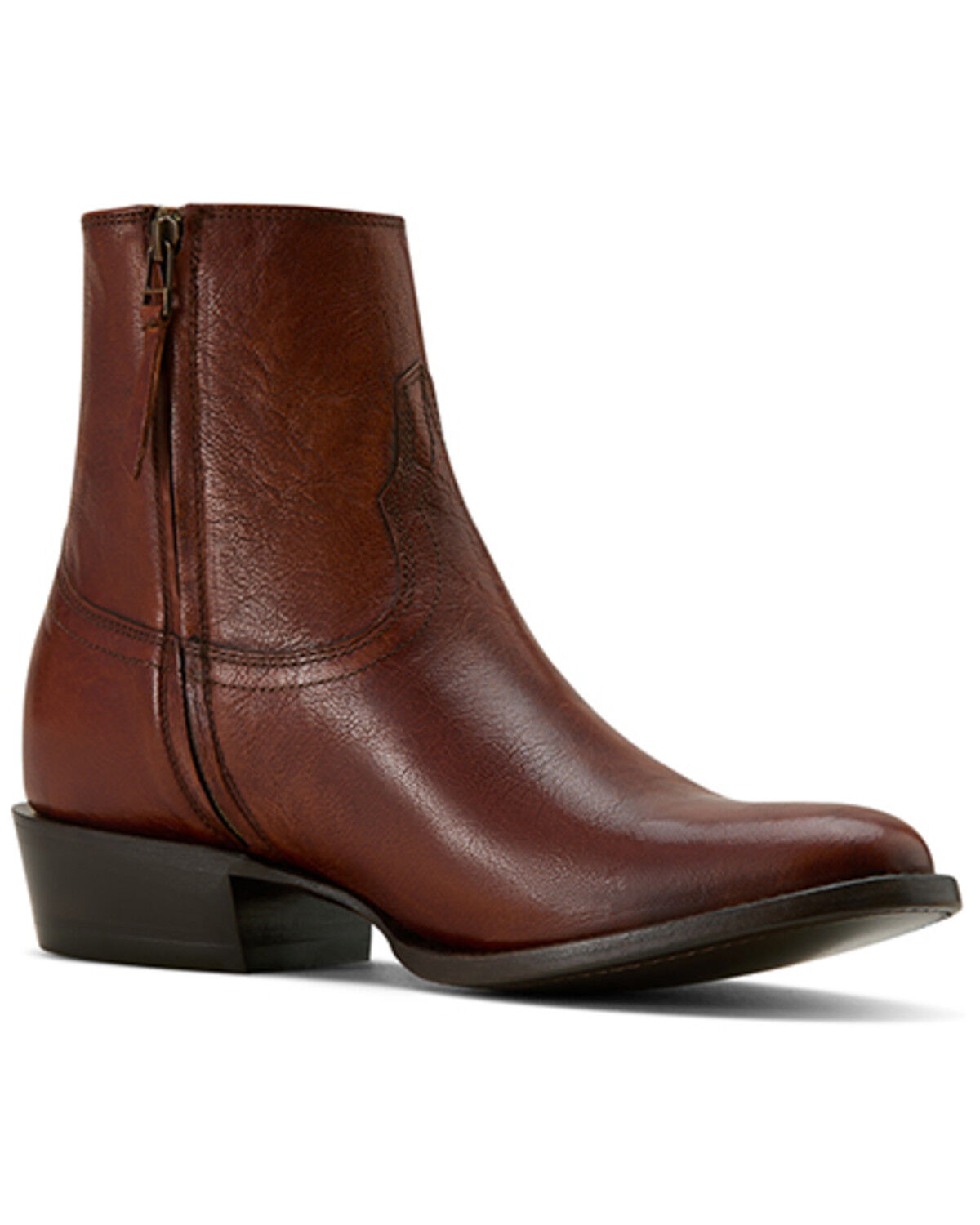 Image #1 - Ariat Men's Barrett Ankle Western Boots - Round Toe, Brown, hi-res