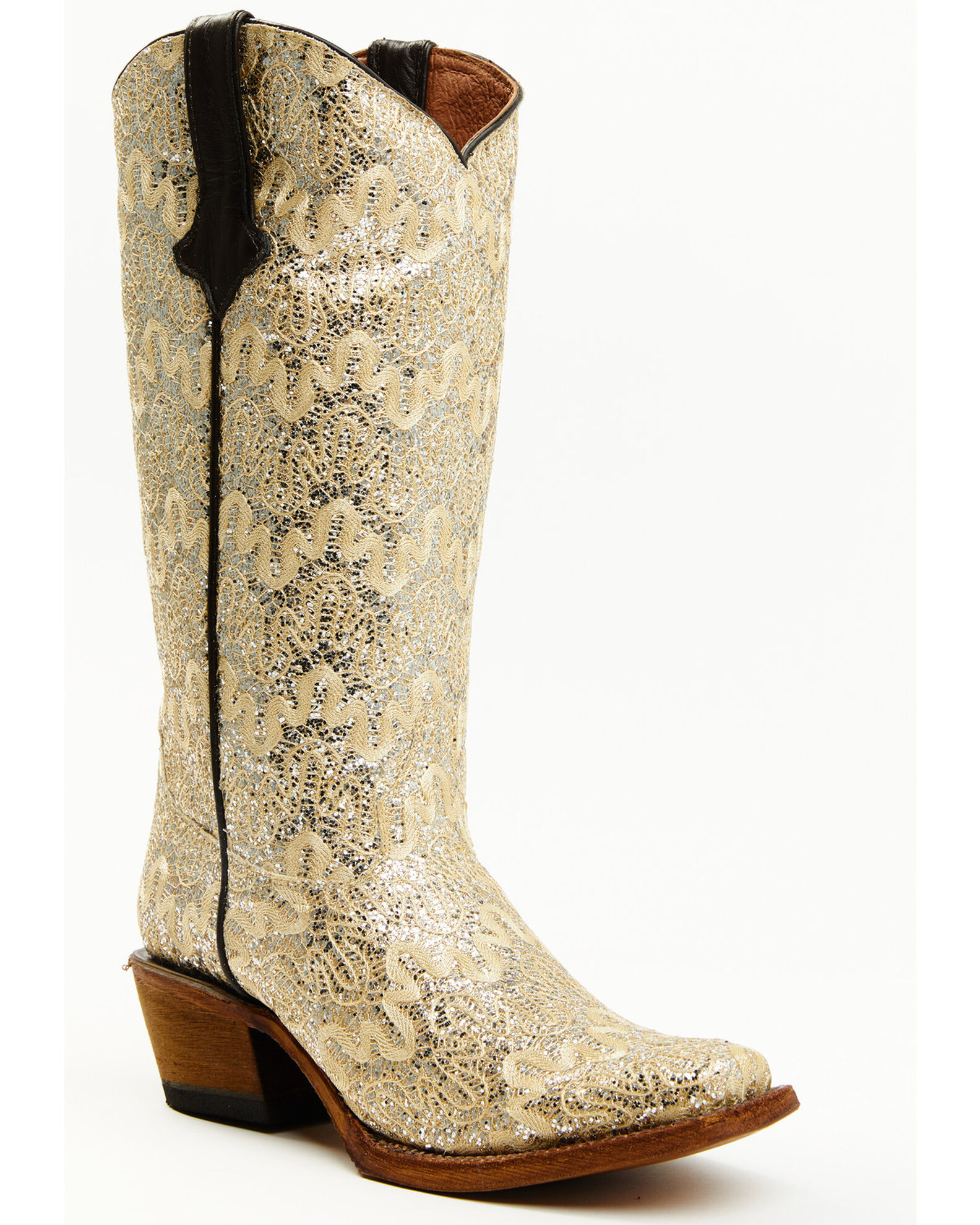 Tanner Mark Women s The Bride Shimmer Western Boots Square Toe Sheplers
