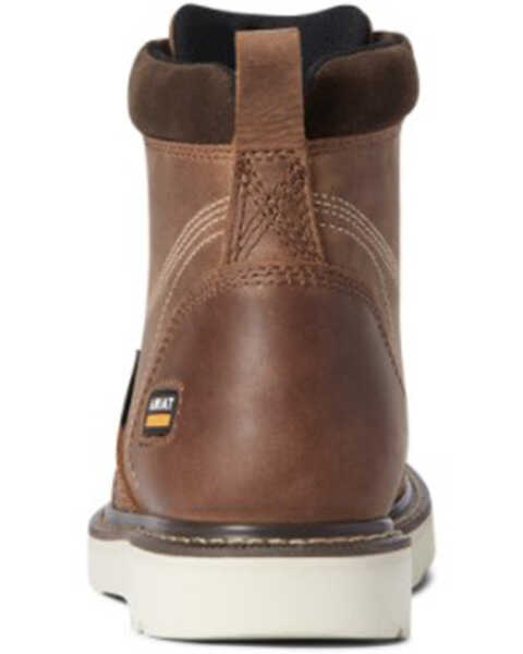 Ariat Women's Rebar Wedge Waterproof Work Boots - Soft Toe, Brown, hi-res