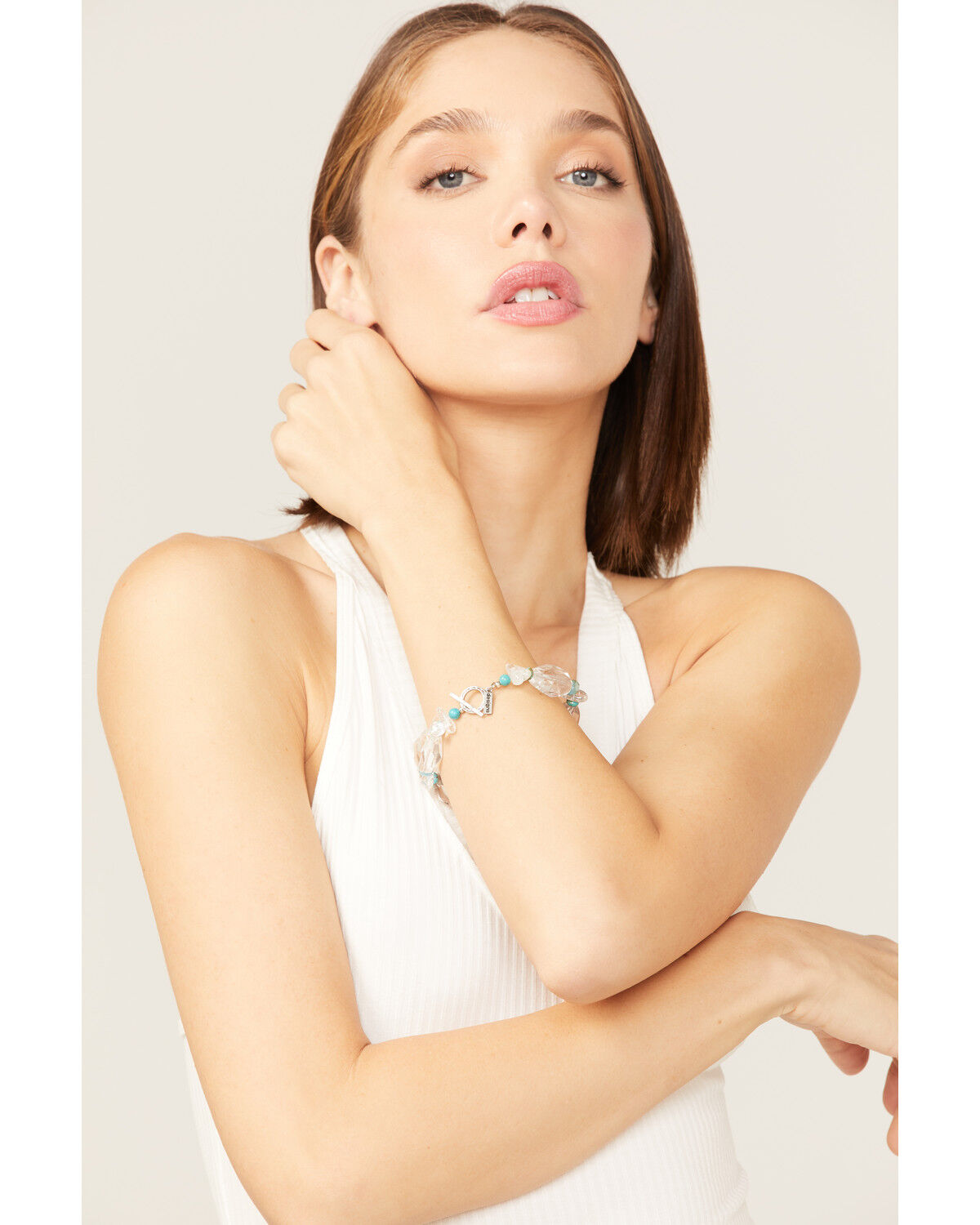 Image #1 - Paige Wallace Women's Quartz & Turquoise Bracelet, Turquoise, hi-res