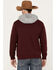 Hooey Men's Tundra Hooded Sweatshirt, Burgundy, hi-res