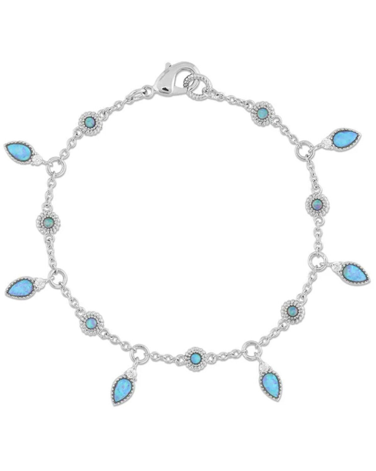 Image #1 - Montana Silversmiths Women's Charmer Opal Bracelet, Silver, hi-res