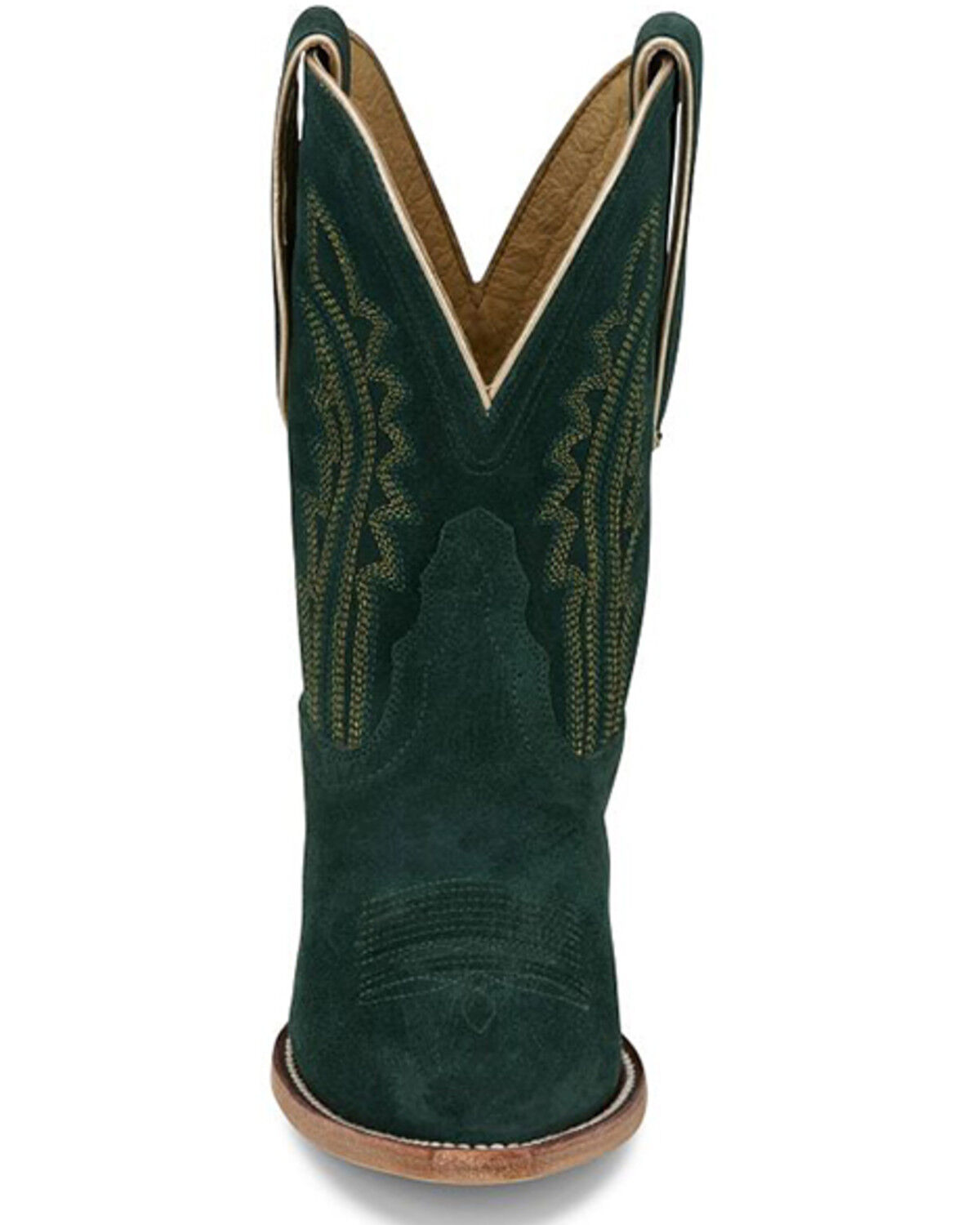 Image #4 - Tony Lama Women's Lea Suede Western Booties - Snip Toe, Green, hi-res