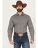 Image #1 - Gibson Trading Co Men's Orbit Geo Print Long Sleeve Button-Down Stretch Western Shirt, Blue, hi-res
