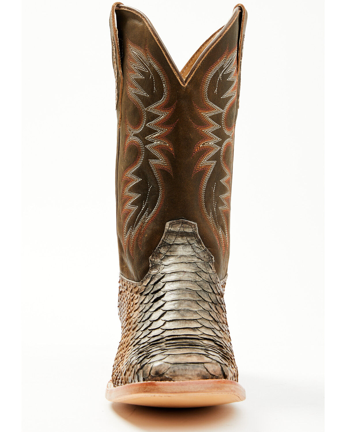 Image #4 - Cody James Men's Python Exotic Western Boots - Broad Square Toe, Brown, hi-res