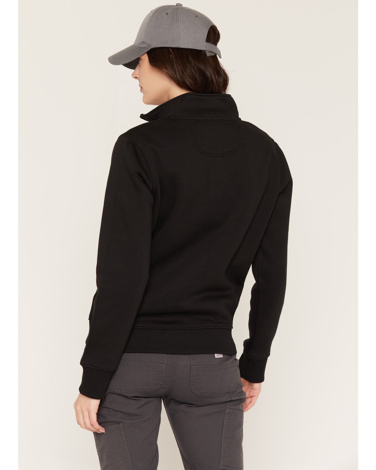 Image #4 - Carhartt Women's Clarksburg 1/4 Zip Pullover Sweatshirt, Black, hi-res