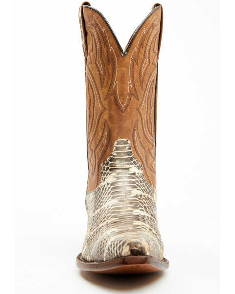 Image #4 - Dan Post Men's 12" Exotic Python Western Boots - Snip Toe , Brown, hi-res