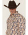 Image #2 - Gibson Trading Co Men's Take Me Back Paisley Print Long Sleeve Snap Western Shirt, Navy, hi-res