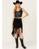 Image #1 - Idyllwind Women's Shiloh Asymmetrical Faux Suede Skirt, Black, hi-res