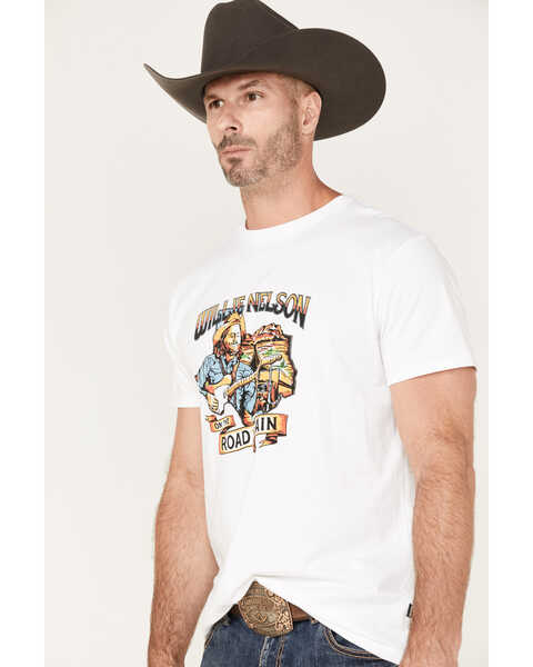 Image #2 - Brixton x Willie Nelson Men's Road Again Graphic T-Shirt, White, hi-res